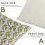 Coussin décoratif Fabividine Boho, lombaire floral, coton pur (Shehnaaz, vert)-103180226