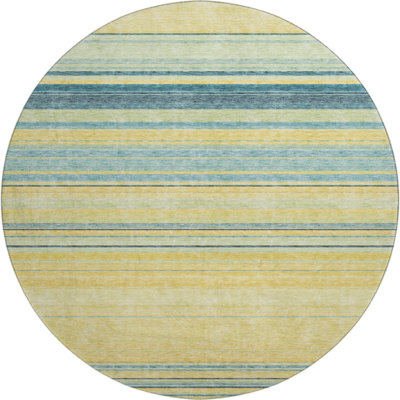 Premium Machine Washable Prisco Yellow Rug