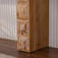 Console de style rustique à relief géométrique 59,06 po - Table d'entrée en bois massif et panneau de fibres à densité moyenne avec détails sculptés en 3D pour le salon / couloir