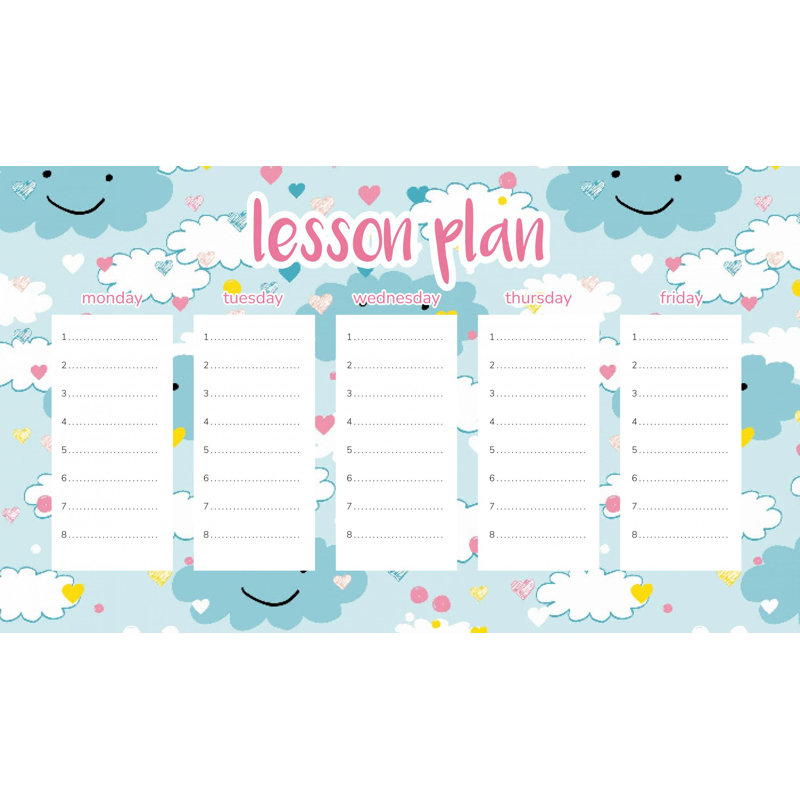 Magnetic Lesson Plan Happy Clouds