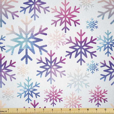 Jerald Snowflakes Motif Christmas Feels Multi-Purpose Fabric