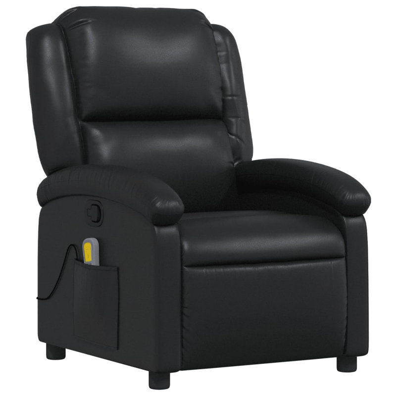 Massage Chair, Black Polyester 1