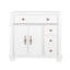 Lavabo de salle de bain 35,6 "Mid-Century avec base de colonne romaine, lavabo de salle de bain autoportant Farmhouse avec rangement-1854048037
