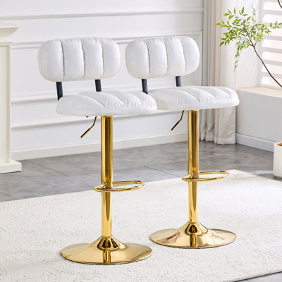 Tabouret de comptoir pivotant rembourré Vesta