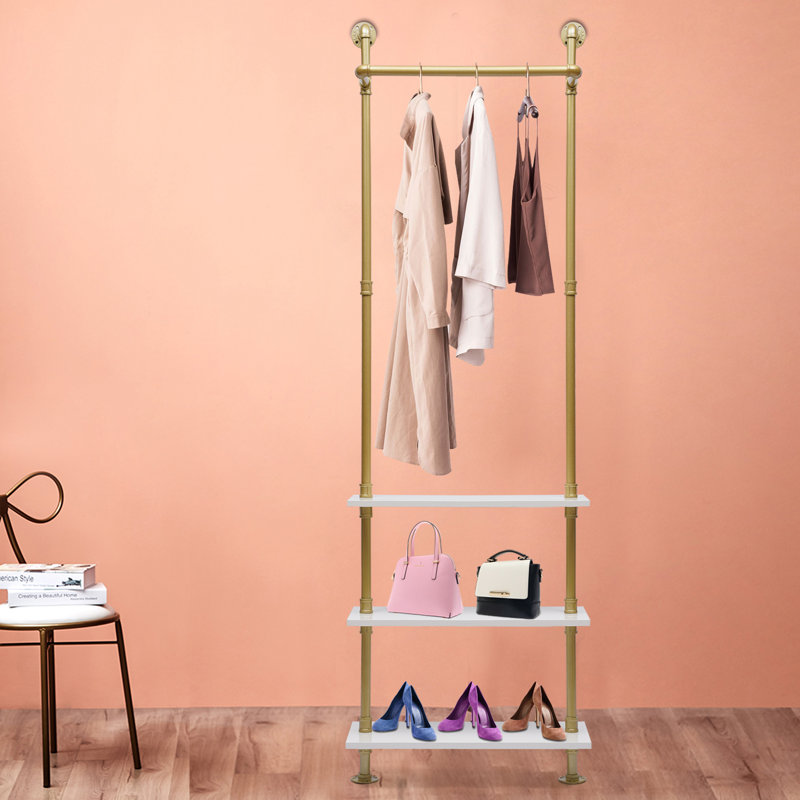 23.62'' Industrial Pipe Clothing Rack