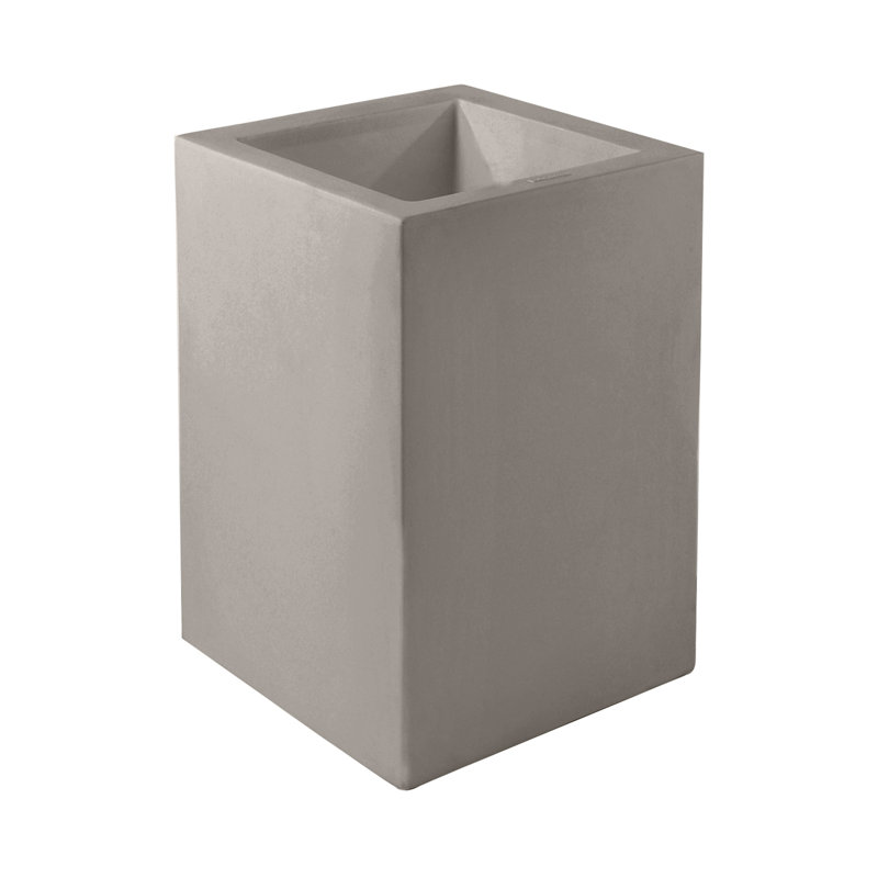 Pot de fleurs en résine Nano, Taupe, H 11 po x l 5,5 po x P 5,5 po