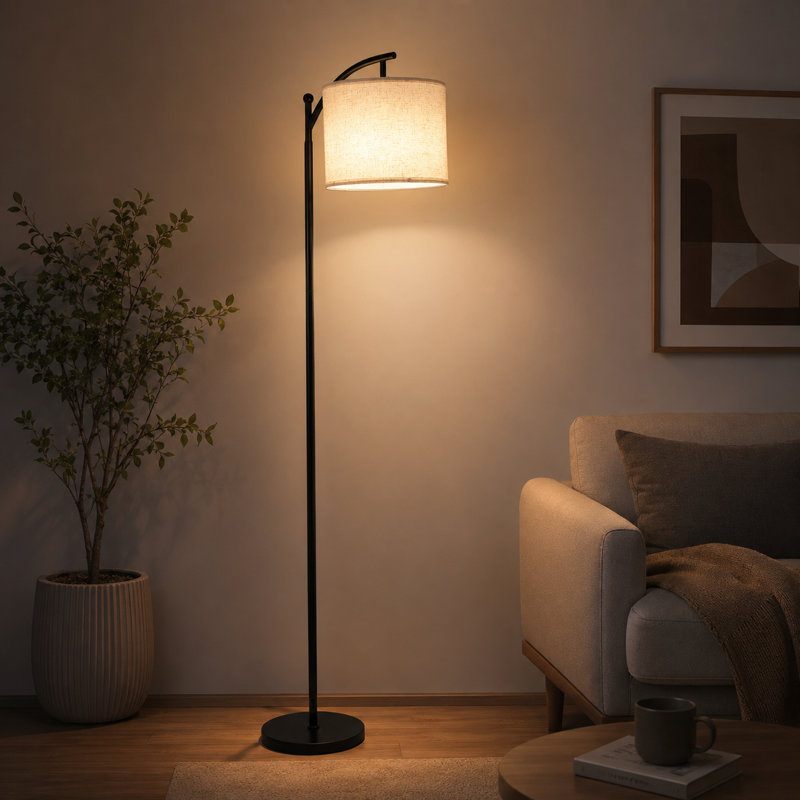 Lampe sur pied 63 po avec ampoule à intensité variable et télécommande