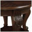 Table de bout ronde en bois d'hévéa massif avec tablette L 22 po x P 22 po x H 20,5 po FSH