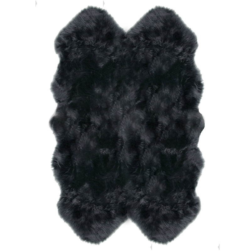 Chanden Hand Tufted Sheepskin Indoor Rug, Quarto 4' x 6'