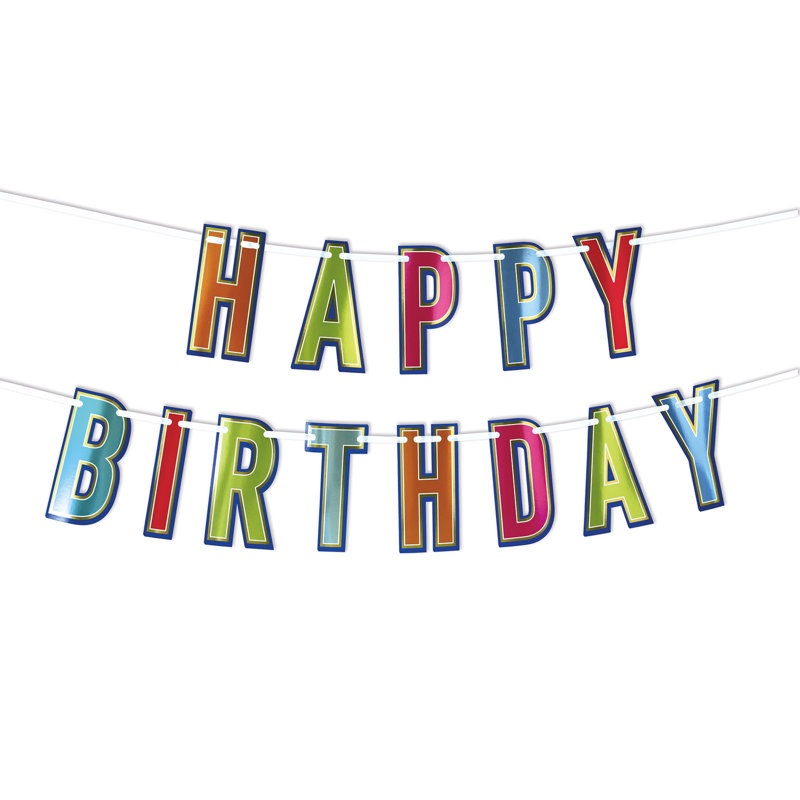 Banderole Foil Happy Birthday