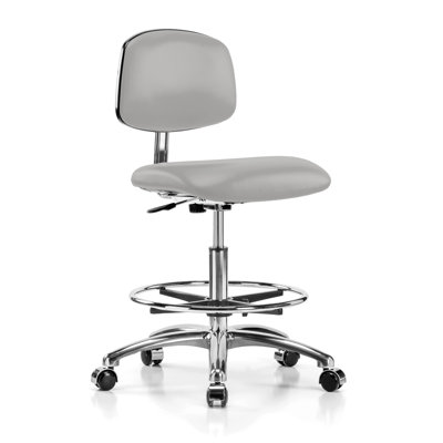 Catawba PERCH Electro-Static Dissipating (ESD) Cleanroom Chair with Foot Ring | High Bench Height 24-33.5"