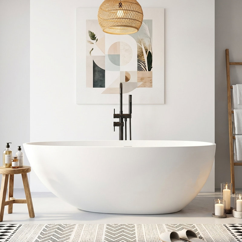 Baignoire de trempage autoportante 71 "x 35,4"