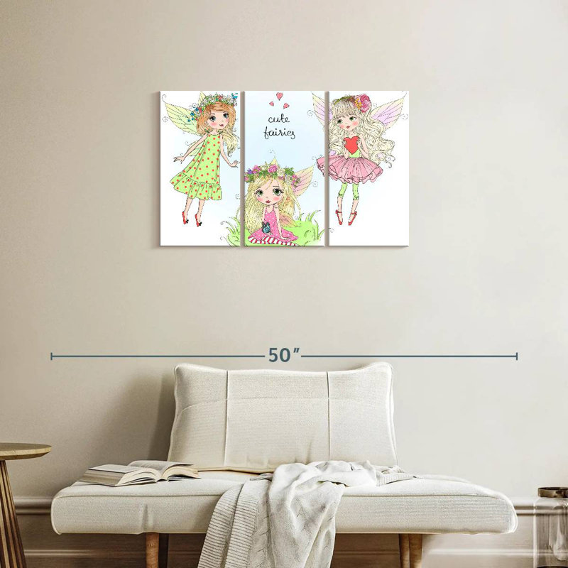 Cute Fairies, 20" H x 33" W
