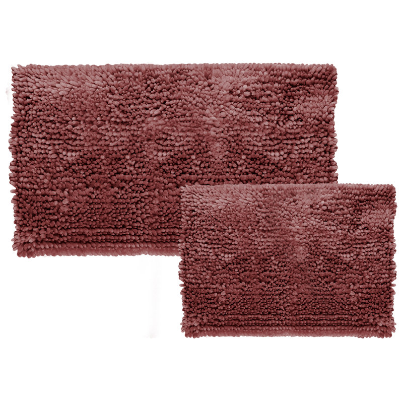 Microfiber Non-Slip Bath Rug, Blush