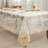 Rectangular_Snowflake And Ribbon Design Printed Tablecloth-72584143