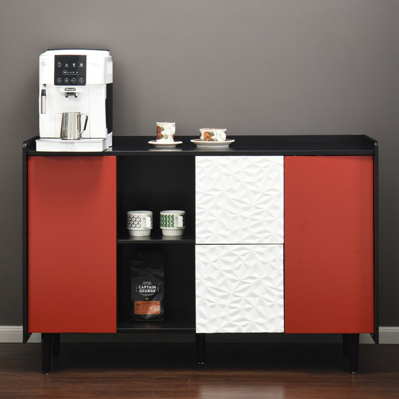 Buffet 47 po, Rouge / Blanc