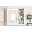 Armoire de salle de bain murale avec miroir - blanc, et rangement en blanc