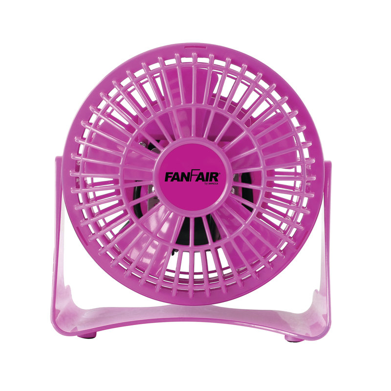 Purple 4-Inch Single Speed Adjustable Pedestal Fan