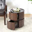 TABLE RONDE DOUBLE COUCHE DE RANGEMENT