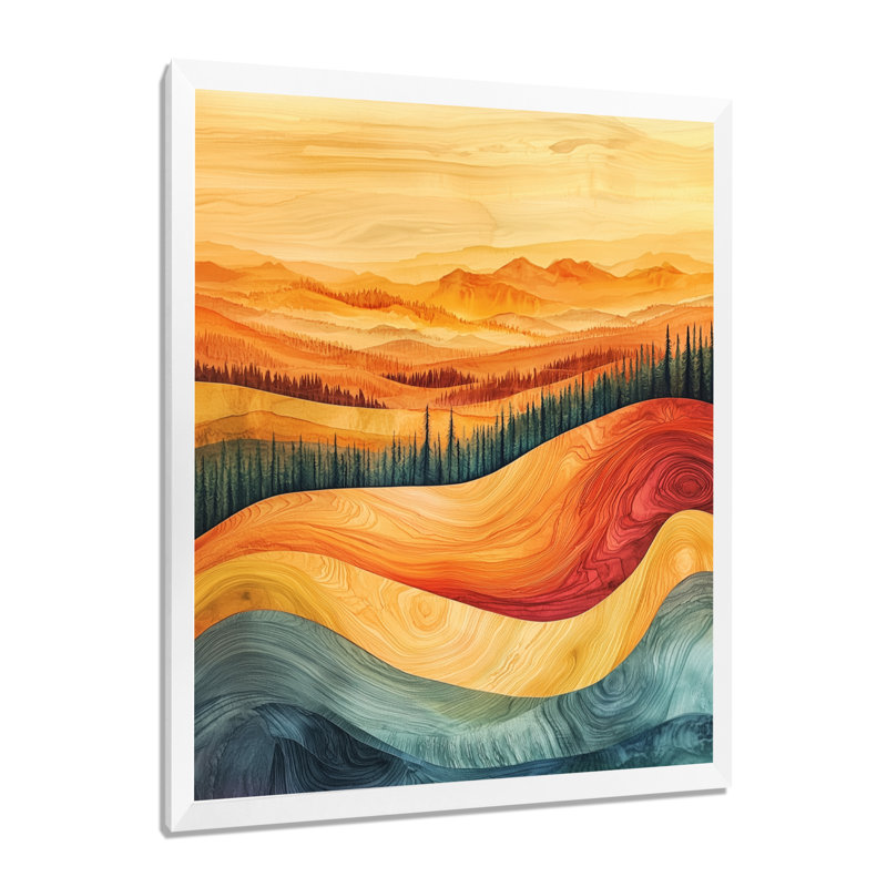 Safire - art mural paysages, H 20 po x l 12 po, Reproduction encadrée d'une seule photo, Blanc