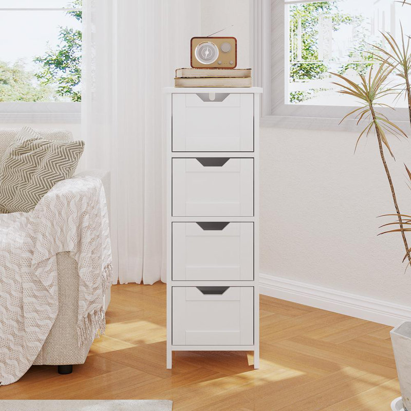 Rangement autoportant pour salle de bain avec 4 tiroirs