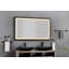 Miroir de salle de bain 60 po x 36 po à DEL avec cadre en aluminium, miroir de meuble-lavabo mural, anti-buée, mémoire, 3 couleurs, réglable en continu-263001097