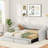 Twin Xl To King Size Upholstered Daybed With Two Drawers