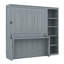 Lit escamotable double avec bureau et bibliothèque, lit escamotable au design compact et peu encombrant-2071439206-2071439226