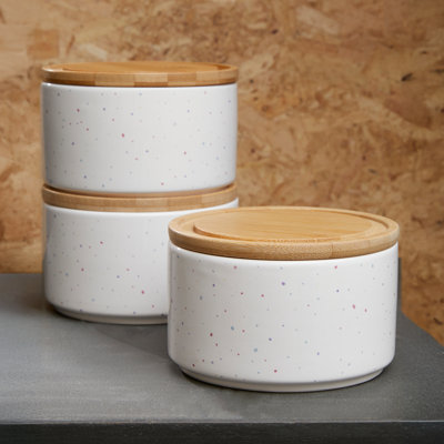 Stoneware Canister - Set of 3