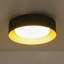 Matte Black Drum LED Flush Mount with Frosted Glass Shade