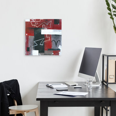 Abstract Geometric Aries Abstract Bold Contemporary Wall Art Print 1 Piece Wrapped Canvas Wall Art