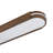 Wood Grain Dimmable LED Ultra Thin Simple Oval Long Flush Mount