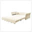 Grand canapé-lit coulissant de 74,4 po, canapé-lit convertible avec motif capitonné en tissu fait à la main, causeuse en velours multifonctionnel pour salon, chambre à coucher, appartement, beige / blanc