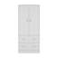 Armoire avec portes doubles, 2 tiroirs et tringle-1314364165