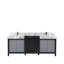 Zilara 80'' Double Bathroom Vanity with Marble Top