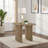 Distressed Light  Square Side End Table