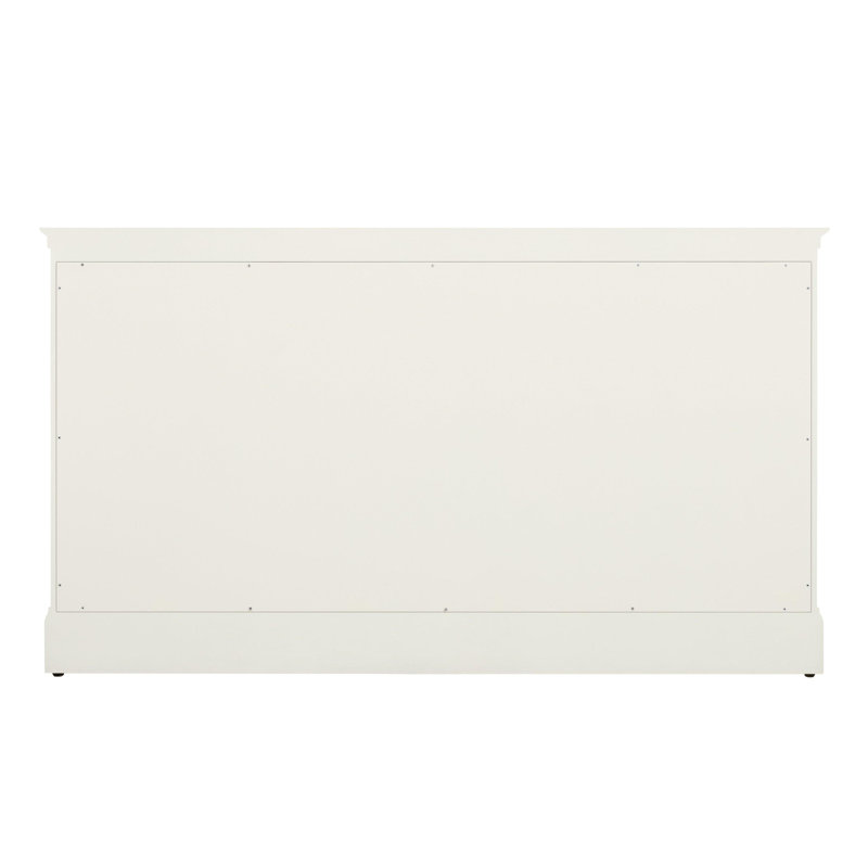 Claudia 60" White Mahogany Double Basin Vanity Set with Carrara Marble Top