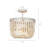 3-Light Wood Beaded Semi-Flush Mount Ceiling Light