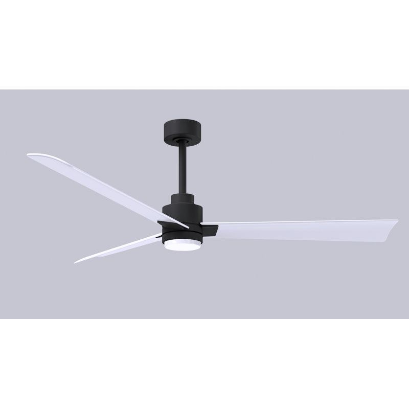 Ventilateur de plafond Alessandra, Blanc mat, Noir mat, 56"