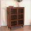 Armoire à chaussures avec portes à volets, armoire à chaussures à 6 niveaux avec tablettes réglables, range-chaussures moderne en bois pour hall d'entrée, couloir, placard, salon, noyer-187739239