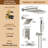Rainfall Symphony 4-Function 12inch Dual Shower Head Pressure-Balanced Shower System with Bathtub Spout-123430860