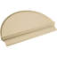 Demi-rond signature fronton en uréthane, brun clair apprêté-102752342-113221387-113057100