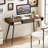 Desk With USB Ports And Power Outlet, Writing Study Desk With Drawers, Home Office Computer Desk-1323428093