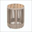 Table d'appoint en corde de rotin et bois d'acacia - beige corde, fer naturel