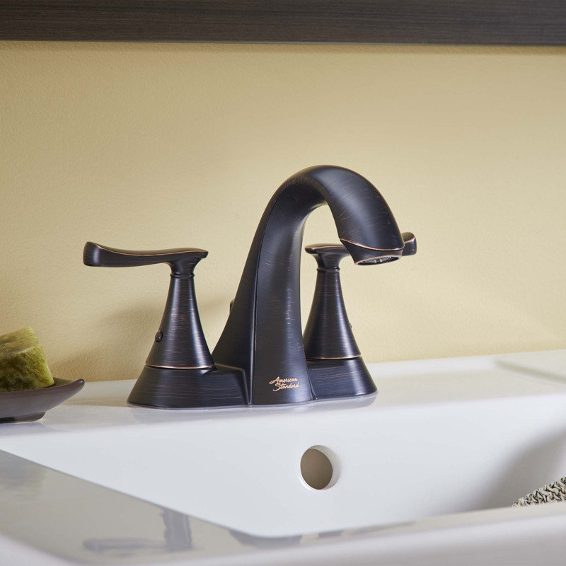 CHATFIELD 4-Inch Centerset 2-Handle Bathroom Faucet 1.2 gpm With Lever Handles, Legacy Bronze