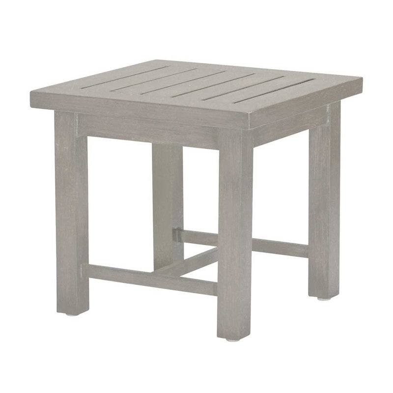 Club Aluminum Outdoor Side Table, Oyster
