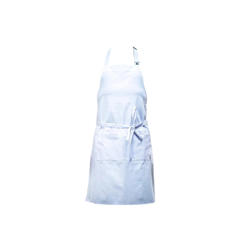 Solid Color Long Ties Chef Apron, Water Resistant Adjustable Kitchen Apron For Men Women Uniform, 29.5x25.6in White, White