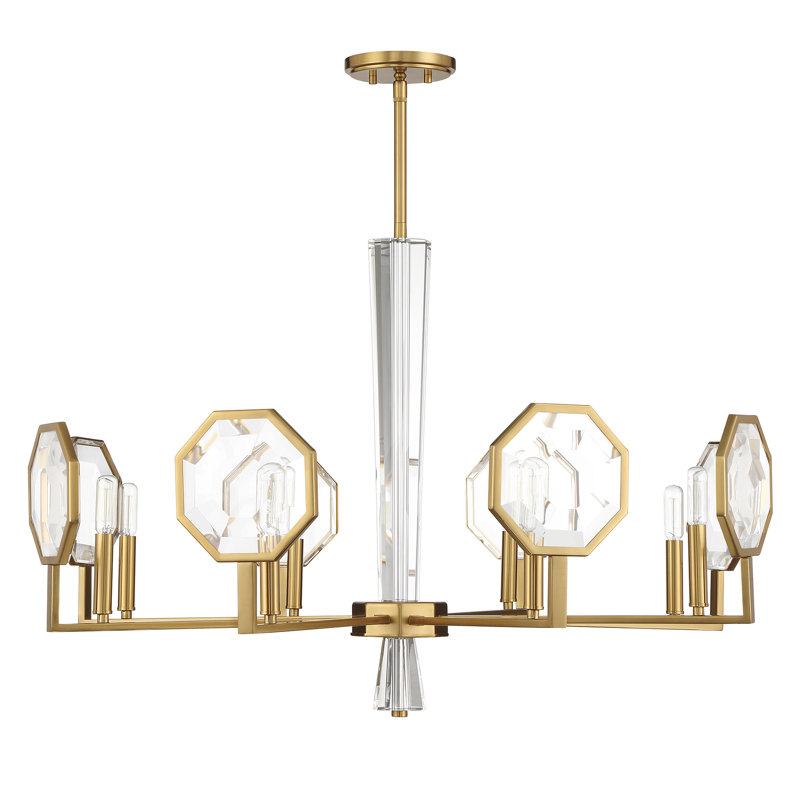 Leighton 8-Light Chandelier in Warm Brass