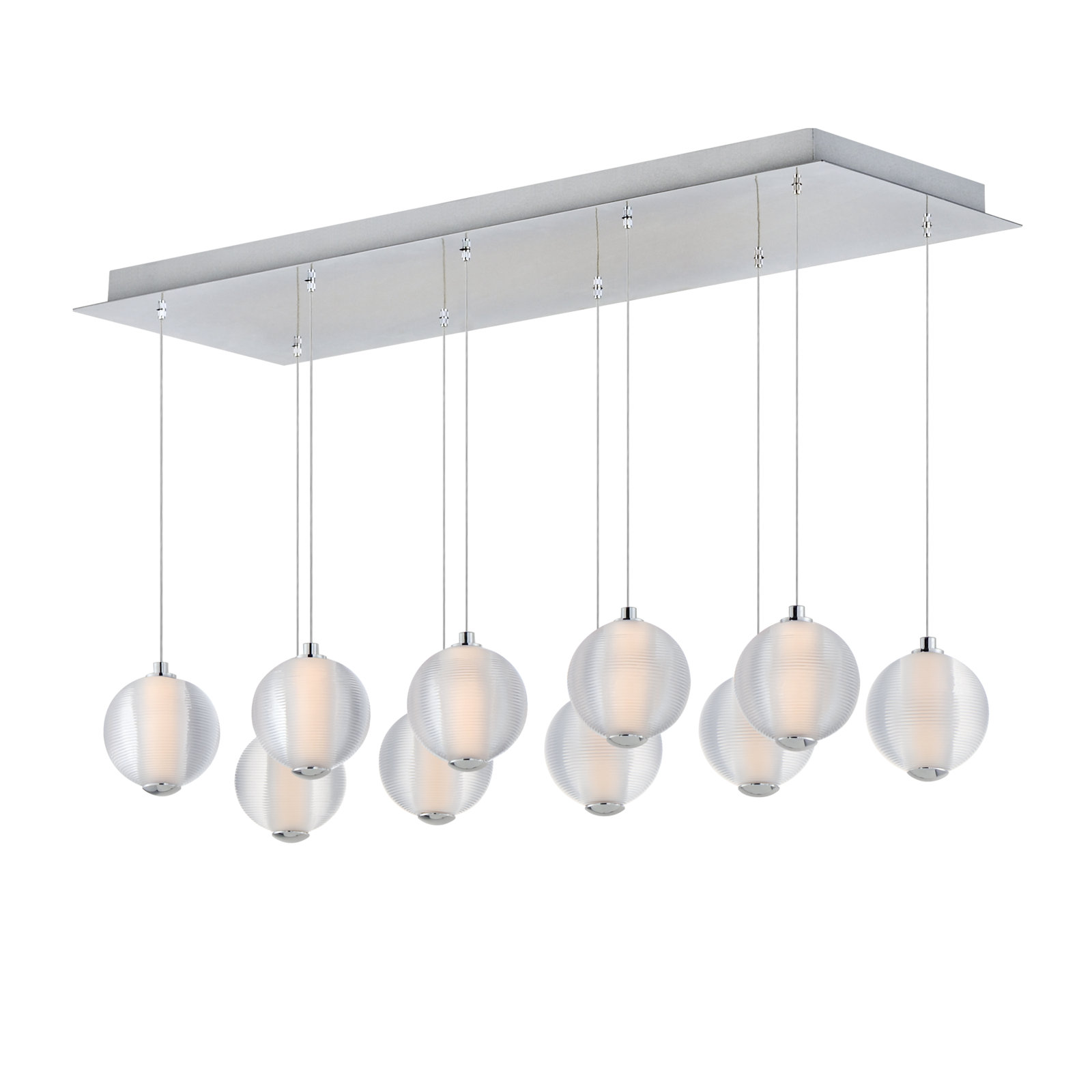 Alicano Dimmable 10 - Light Pendant, Polished Chrome