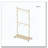 Solid Wood Garment Clothes Drying Rack With 6 Wooden Hangers, Space-Saving Design, Adjustable Shelf,